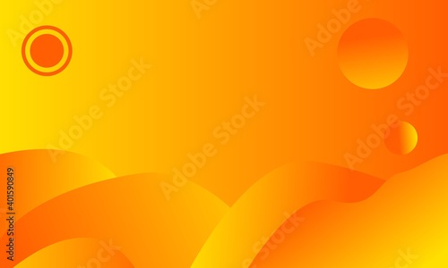 Background illustration. Dynamic style banner design. Orange element