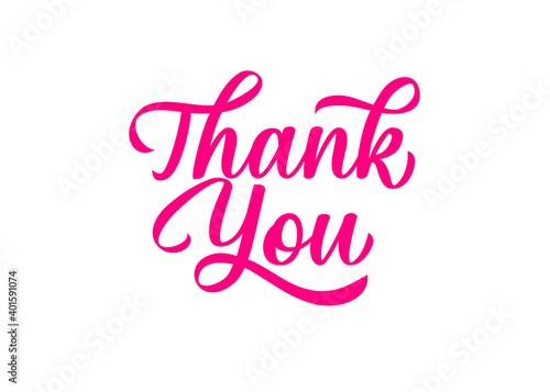 thank you hand drawn calligraphy and brush pen lettering