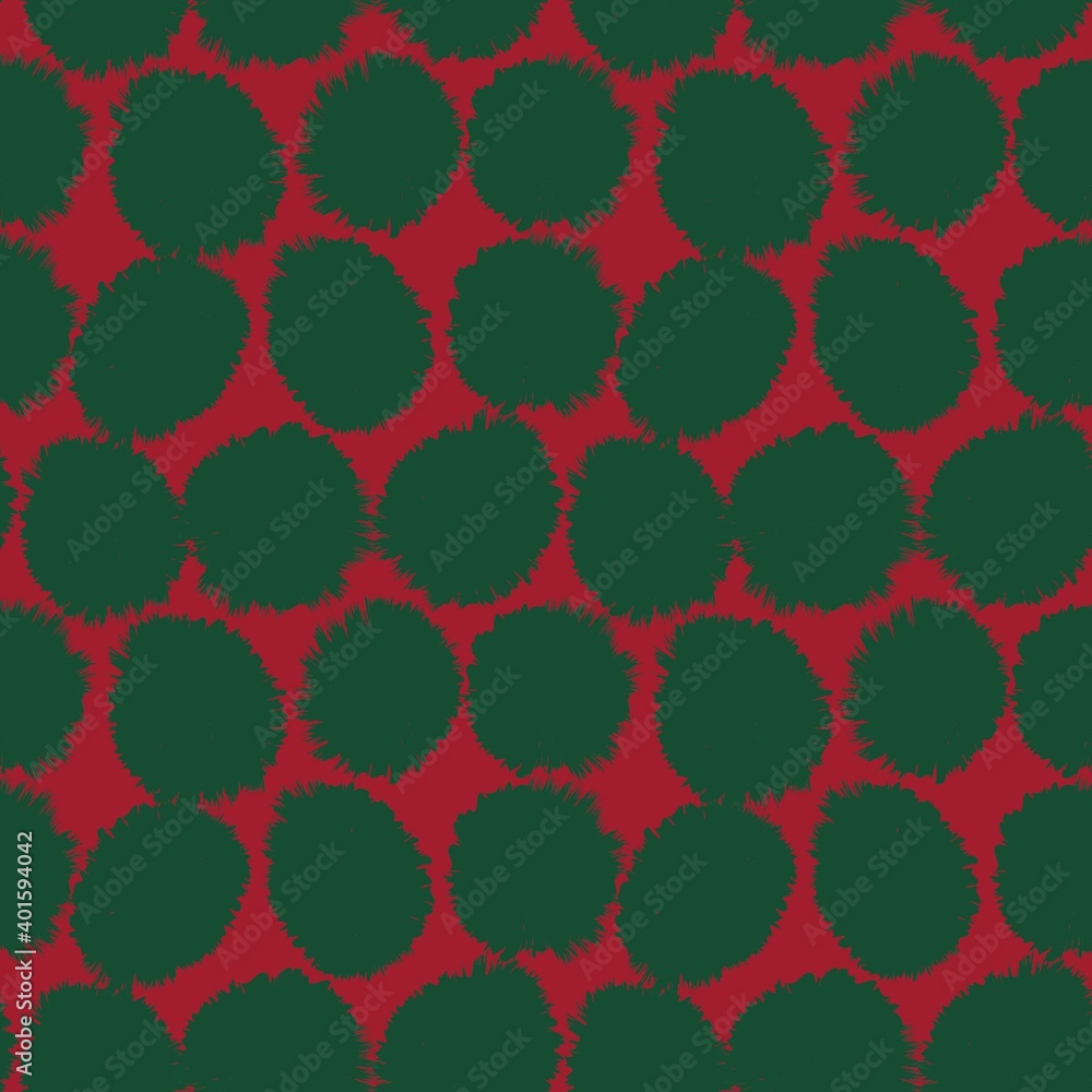 Fototapeta premium Christmas Brush Stroke Fur Seamless Pattern