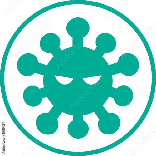 ウィルスのイメージイラストアイコン