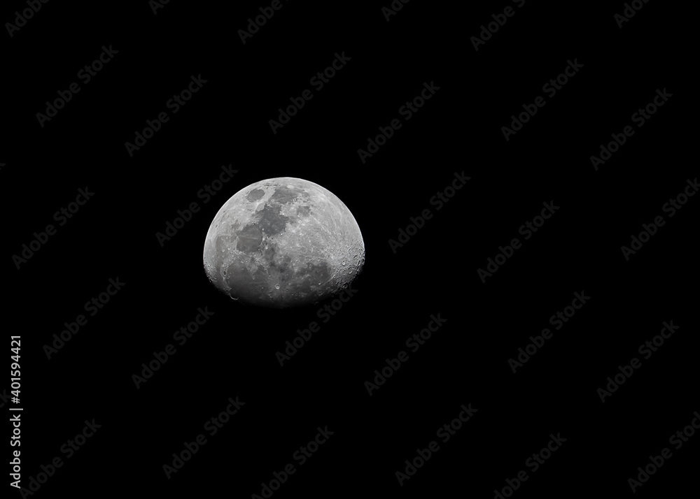 Moon Waxing Gibbous. Three Quarter's full Moon Waxing Gibbous. Three Quarter's full