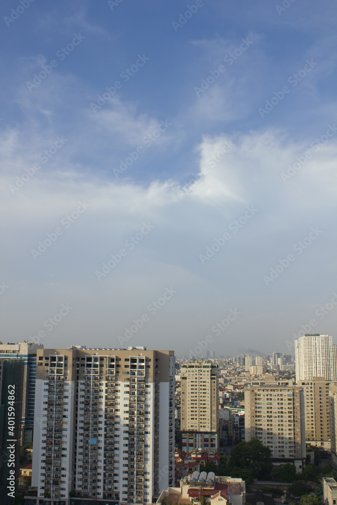 landscape of downtown Hanoi, Vietnam.