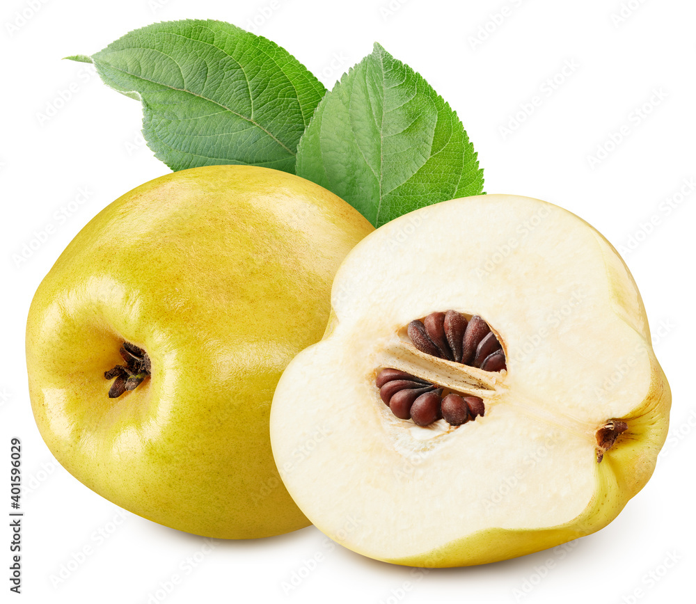 Fresh organic quince isolated on white background Fresh organic quince isolated on white background