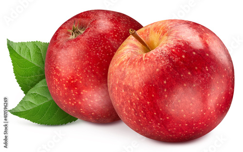 Fresh organic apple isolated on white background