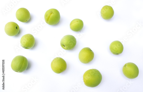 An image of Fruit of plum isolated white background.
