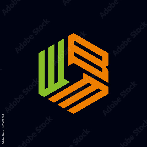 Creative initial letter WBM logo design concept vector photo