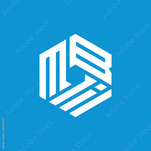 Creative initial letter MBI logo design concept vector photo