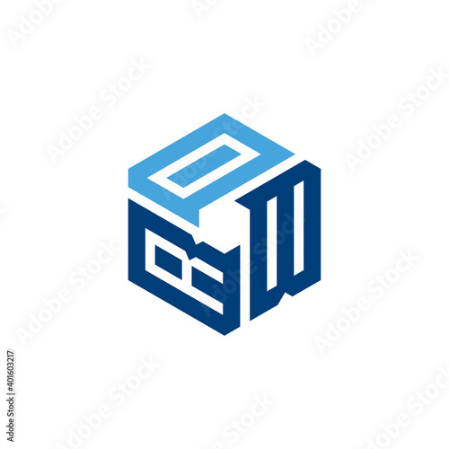 Creative initial letter OBR logo design concept vector