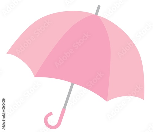 1つのピンクの傘のイラスト