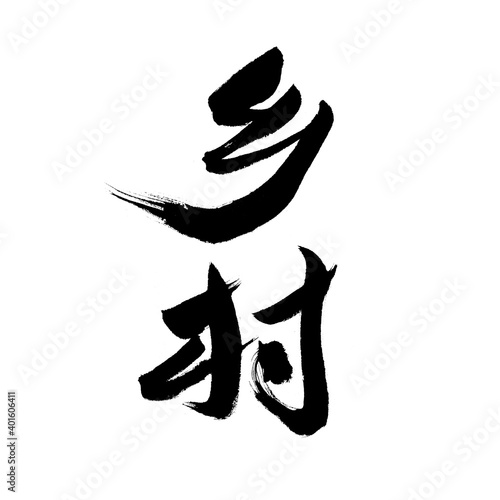 Handwritten calligraphy font of Chinese character "country"