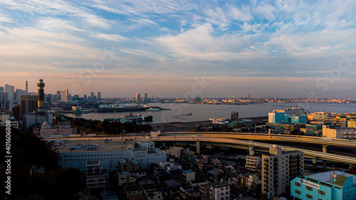 Skyline Aerial view in Motomachi, Yokohama photo
