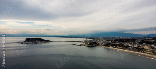 Fototapeta Naklejka Na Ścianę i Meble -  Skyline Aerial view in Kamakura 