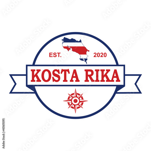 Costa Rica Map Vector , Country Logo