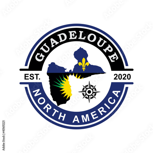 Guadeloupe Map Vector , Country Logo