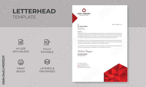 Modern Creative & Clean Business Letterhead Design Template, A4 Letterhead vector & illustration Design Template