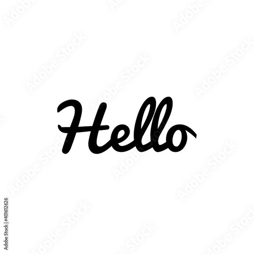 ''Hello'' Lettering