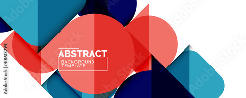 Simple circles and triangles abstract background. Vector illustration for covers, banners, flyers and posters and other designs