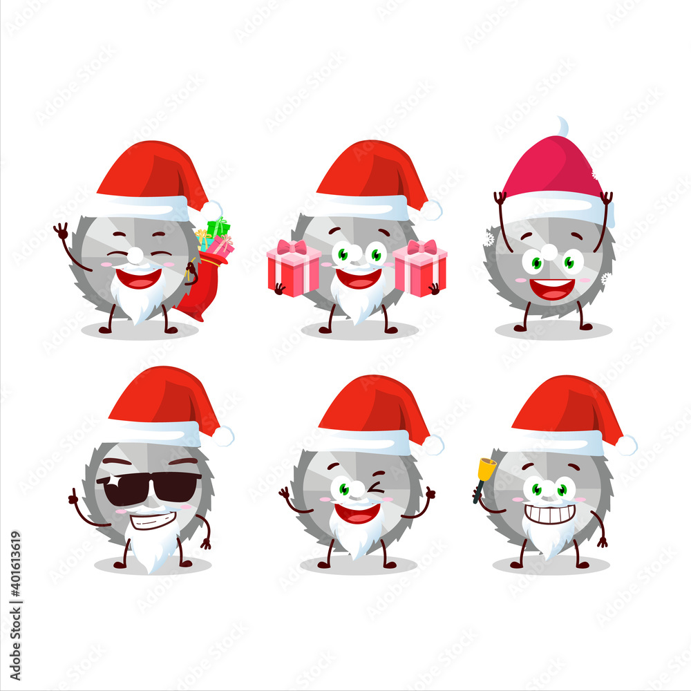 Santa Claus emoticons with hand saw cartoon character