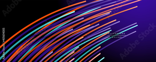 Abstract colorful lines vector background. Internet, big data and technology connections concept, abstract template