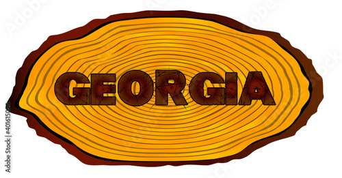 Georgia Log Sign