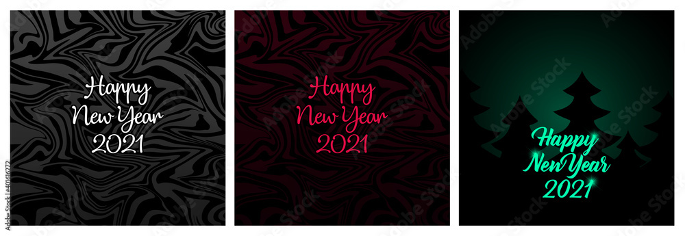 Collection of three beautiful winter card illustration with festive elements. Happy New year and Merry Christmas. happy Holliday spirit image Collection of three beautiful winter card illustration with festive elements. Happy New year and Merry Christmas. happy Holliday spirit image