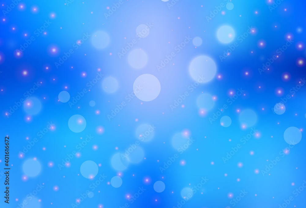 Light BLUE vector background in Xmas style.