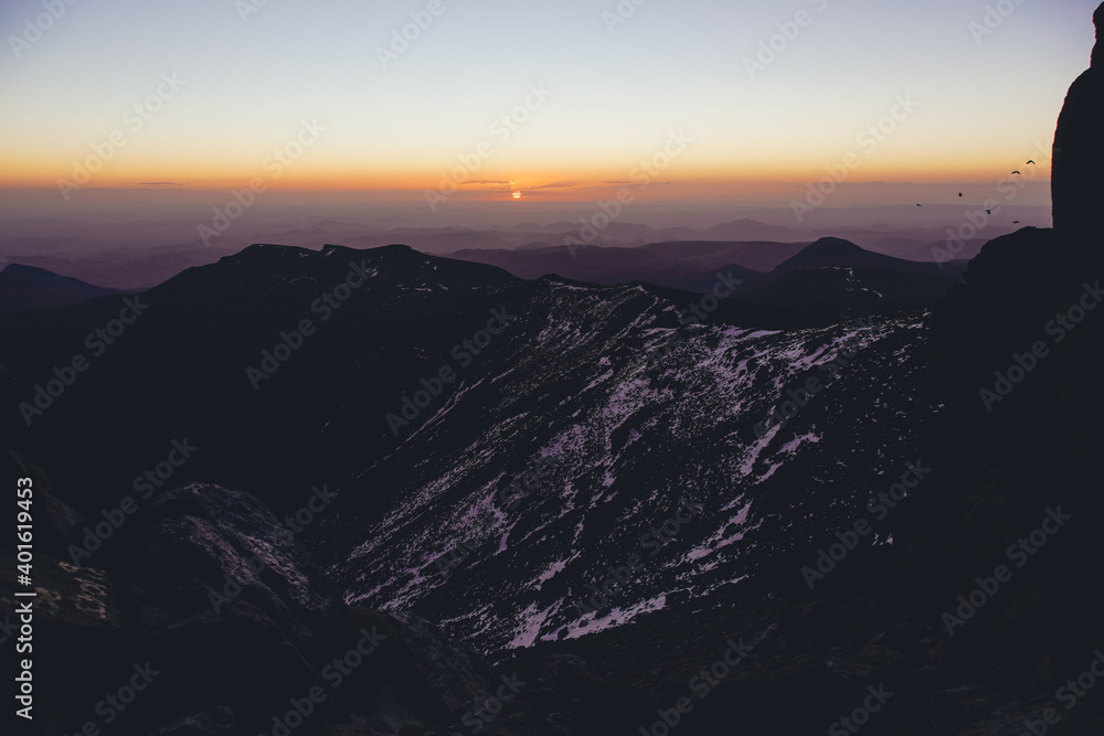 Hiking Jebel Sirwa at sunrise, the highest peak of Antiatlas mountain range, 3304 m Hiking Jebel Sirwa at sunrise, the highest peak of Antiatlas mountain range, 3304 m