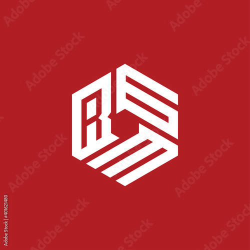 Creative initial letter RGM logo design concept photo