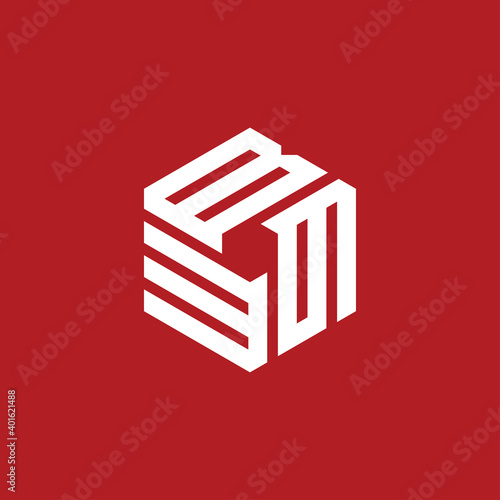 Creative initial letter BGM logo design concept