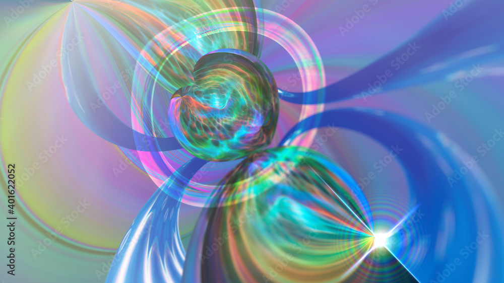 Obraz premium Abstract iridescent mother of pearl romantic blue background