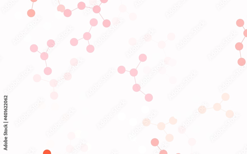 Light Red vector template with artificial intelligence structure.