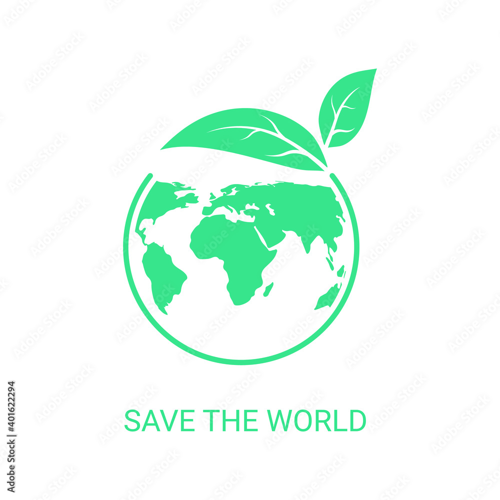 Save the world icon ,saving logo and ecology friendly concept. Vector illustration. Save the world icon ,saving logo and ecology friendly concept. Vector illustration.