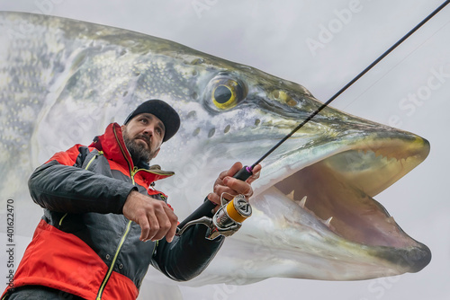 Tableau sur toile Pike fishing