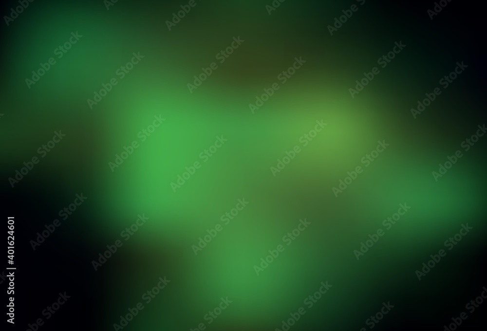 Dark Green, Yellow vector blurred shine abstract background.