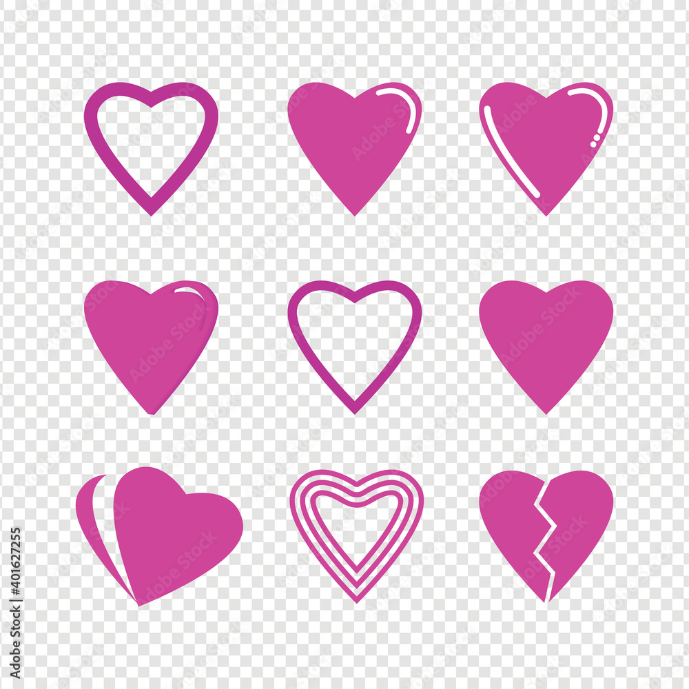 Heart love icon design template vector isolated illustration
