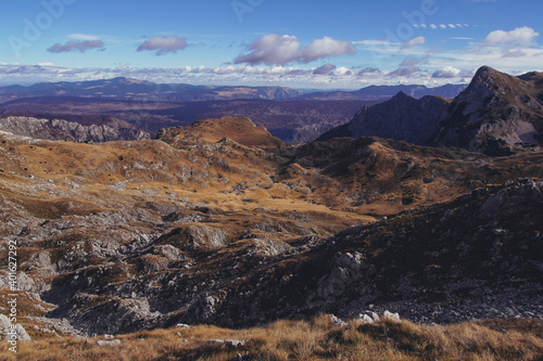 Indian summer hiking in the mountains of Sutjeska national park, Montenegro © Martpod