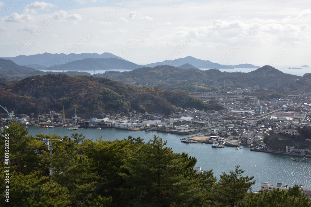 日本の広島県尾道市の美しい風景