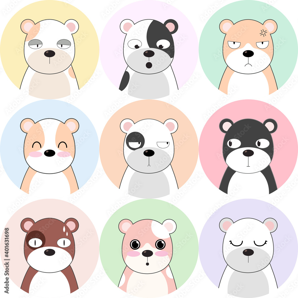 Cute Dogs pattern, different dogs seamless wallpaper.