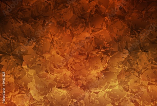 Dark Orange vector elegant wallpaper with roses, flowers.