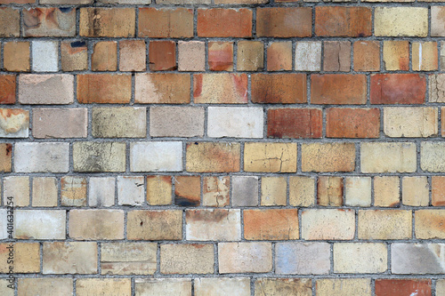 Wallpaper Mural Brick wall with white and red bricks, brick background. Torontodigital.ca
