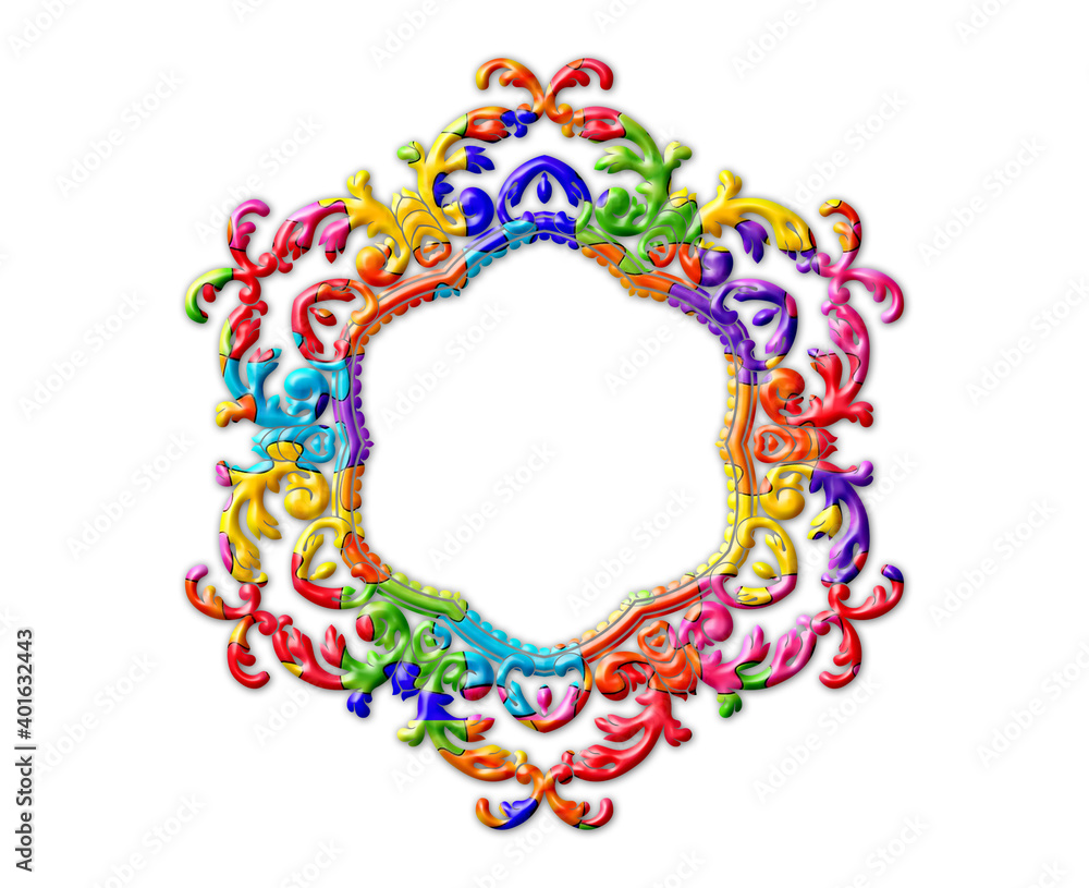 Mandala flower frame Jigsaw Autism Puzzle color illustration
