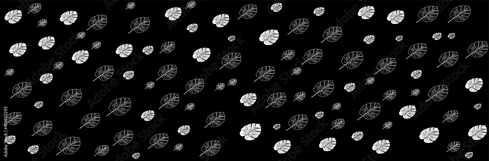black and whiter pattern leaves background black and whiter pattern leaves background