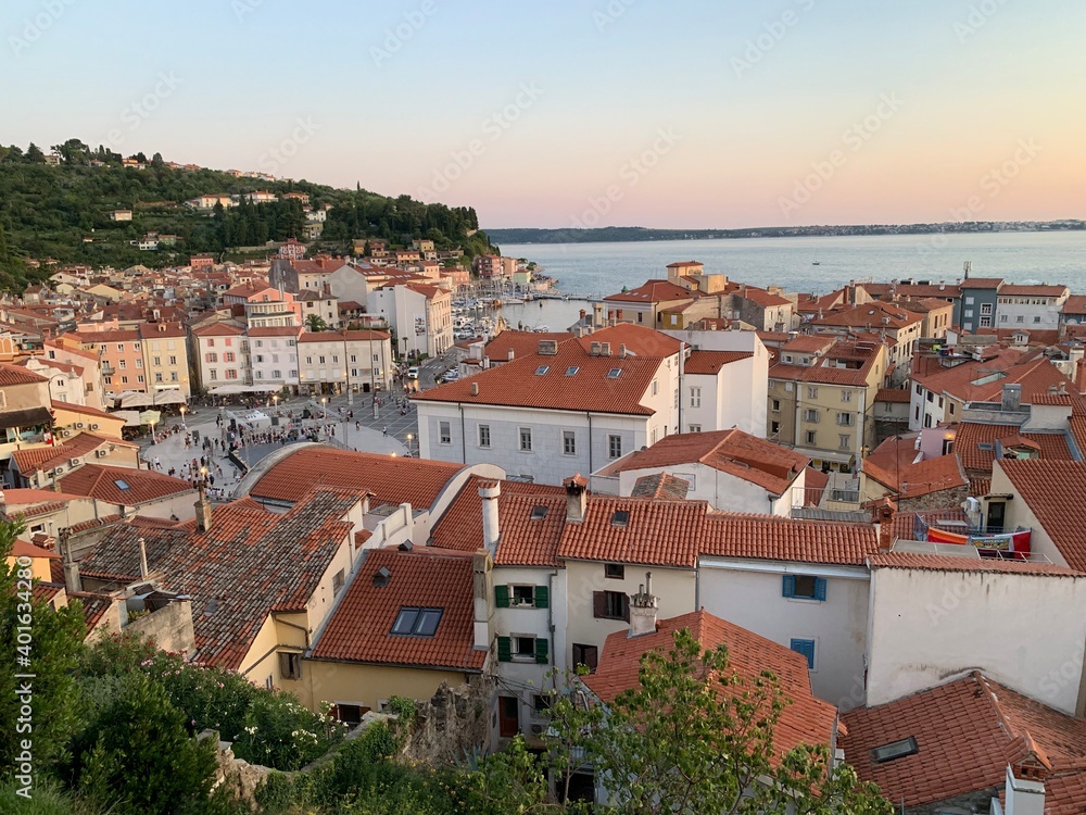 Obraz premium Piran Slowenien Adria Mittelmeer im Sommer