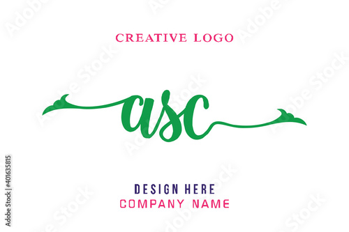 Asc lettering logo is simple, easy to understand and authoritative