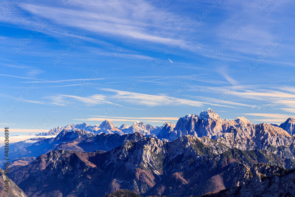 Sunny autumn day at the mount Tersadia in the italian alps Sunny autumn day at the mount Tersadia in the italian alps