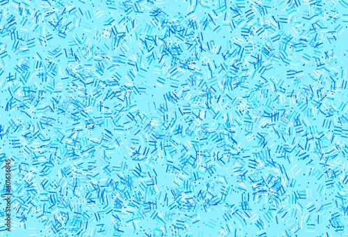 Light BLUE vector background with straight lines, dots.