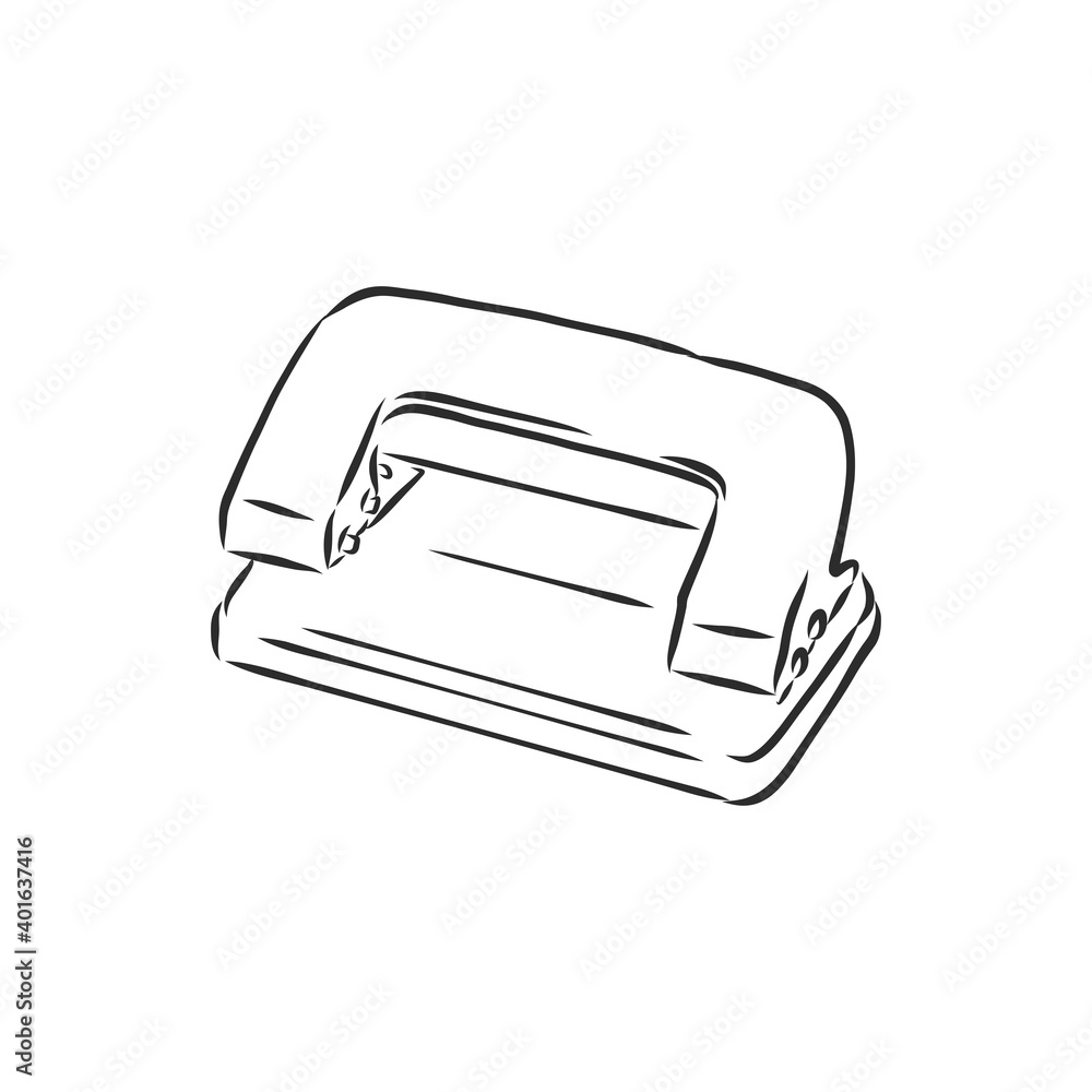 punch hole, sketch. stationery hole punch, vector sketch illustration punch hole, sketch. stationery hole punch, vector sketch illustration