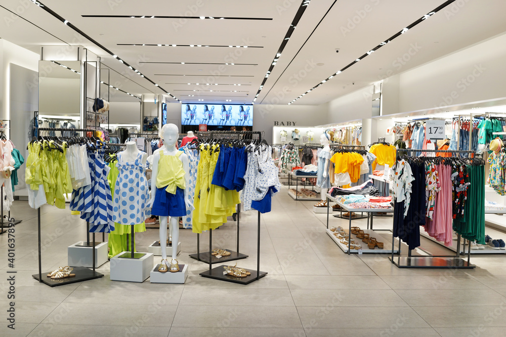 ZARA kids fashion store in Marina Bay Sands Shopping Mall Singapore