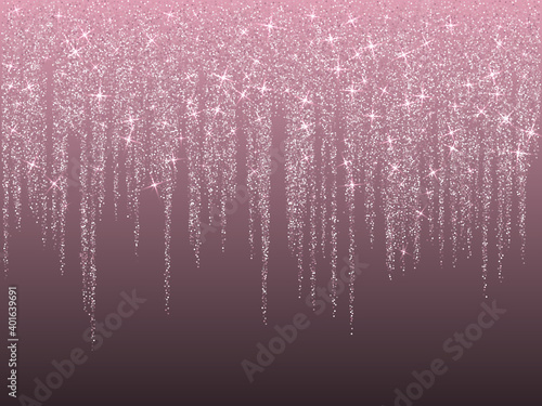 Shining glitter garlands hanging background vector illustration.