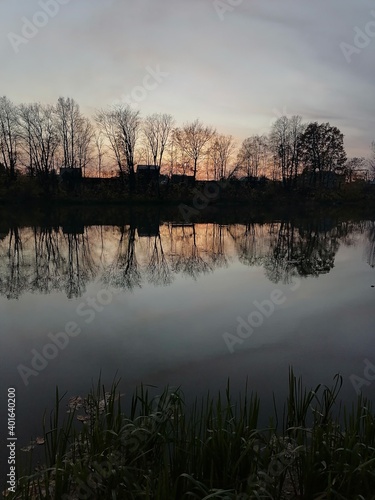 sunrise over the lake